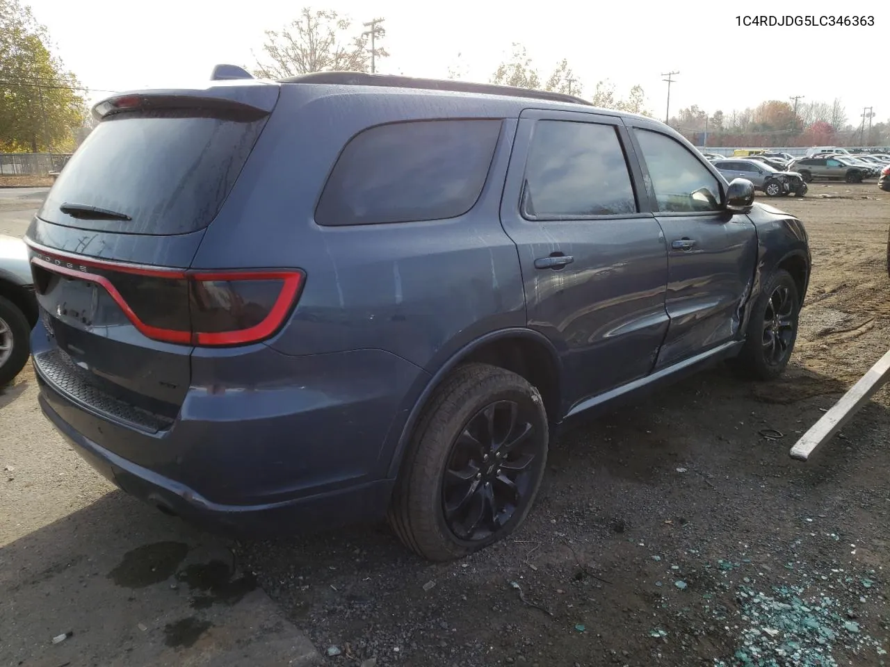 2020 Dodge Durango Gt VIN: 1C4RDJDG5LC346363 Lot: 78037134