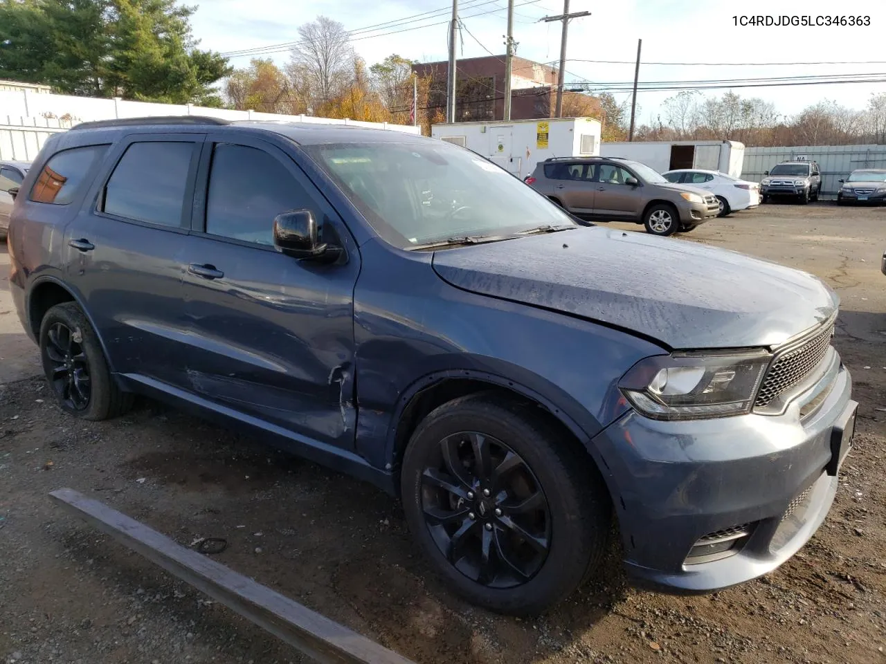 2020 Dodge Durango Gt VIN: 1C4RDJDG5LC346363 Lot: 78037134