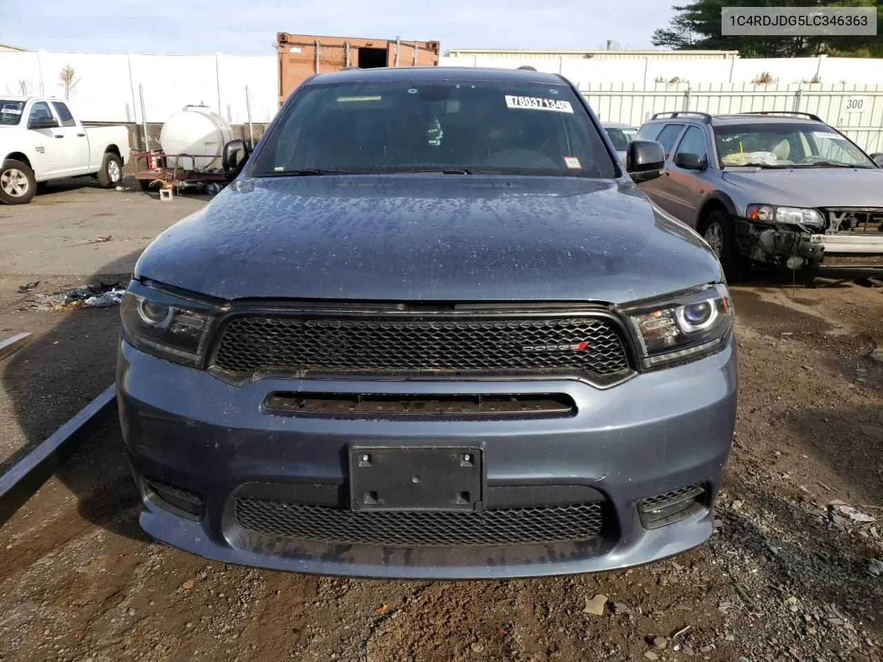 2020 Dodge Durango Gt VIN: 1C4RDJDG5LC346363 Lot: 78037134