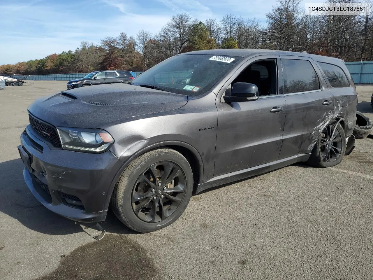 2020 Dodge Durango R/T VIN: 1C4SDJCT3LC187861 Lot: 78088624