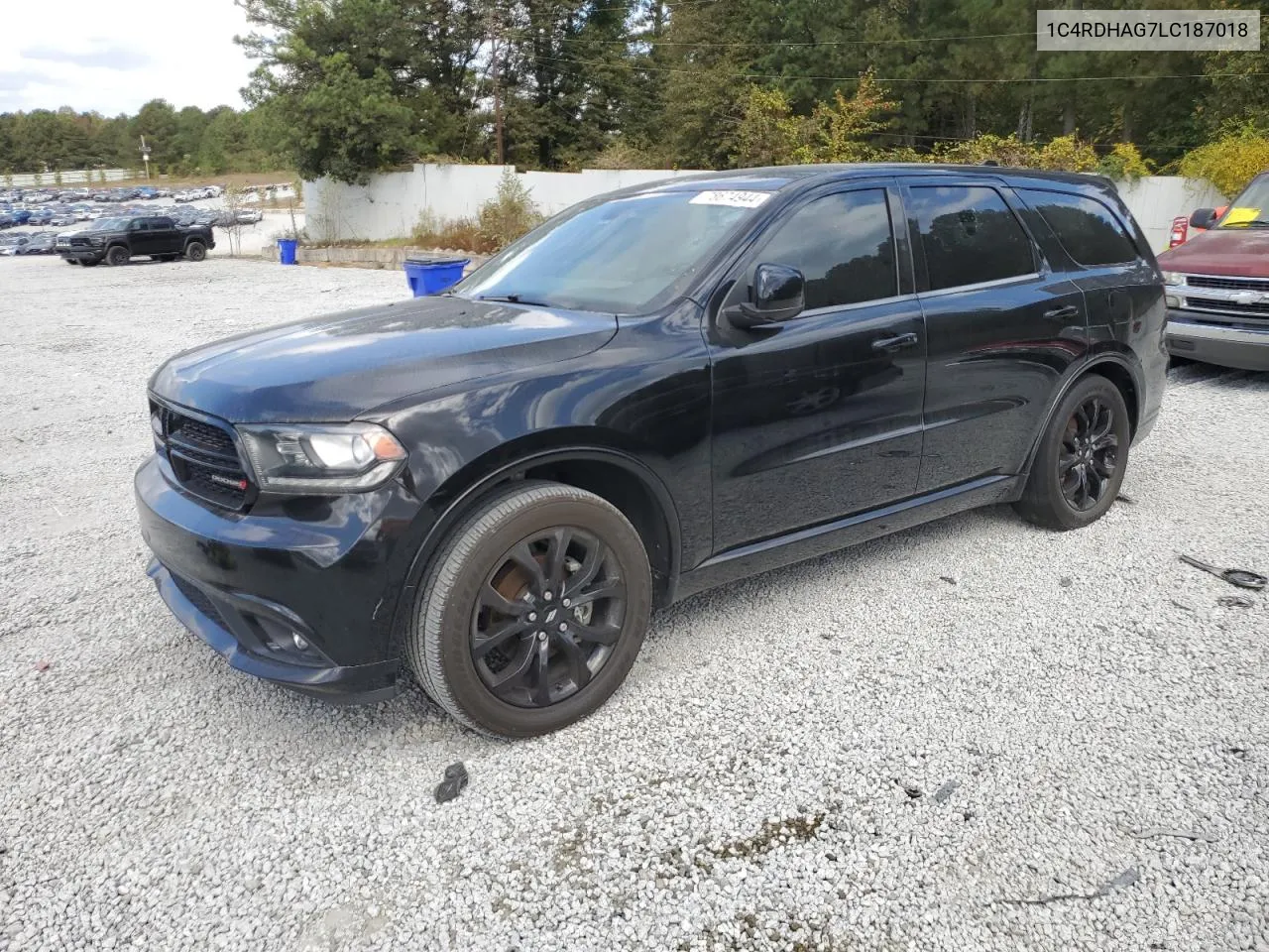 2020 Dodge Durango Sxt VIN: 1C4RDHAG7LC187018 Lot: 78674944