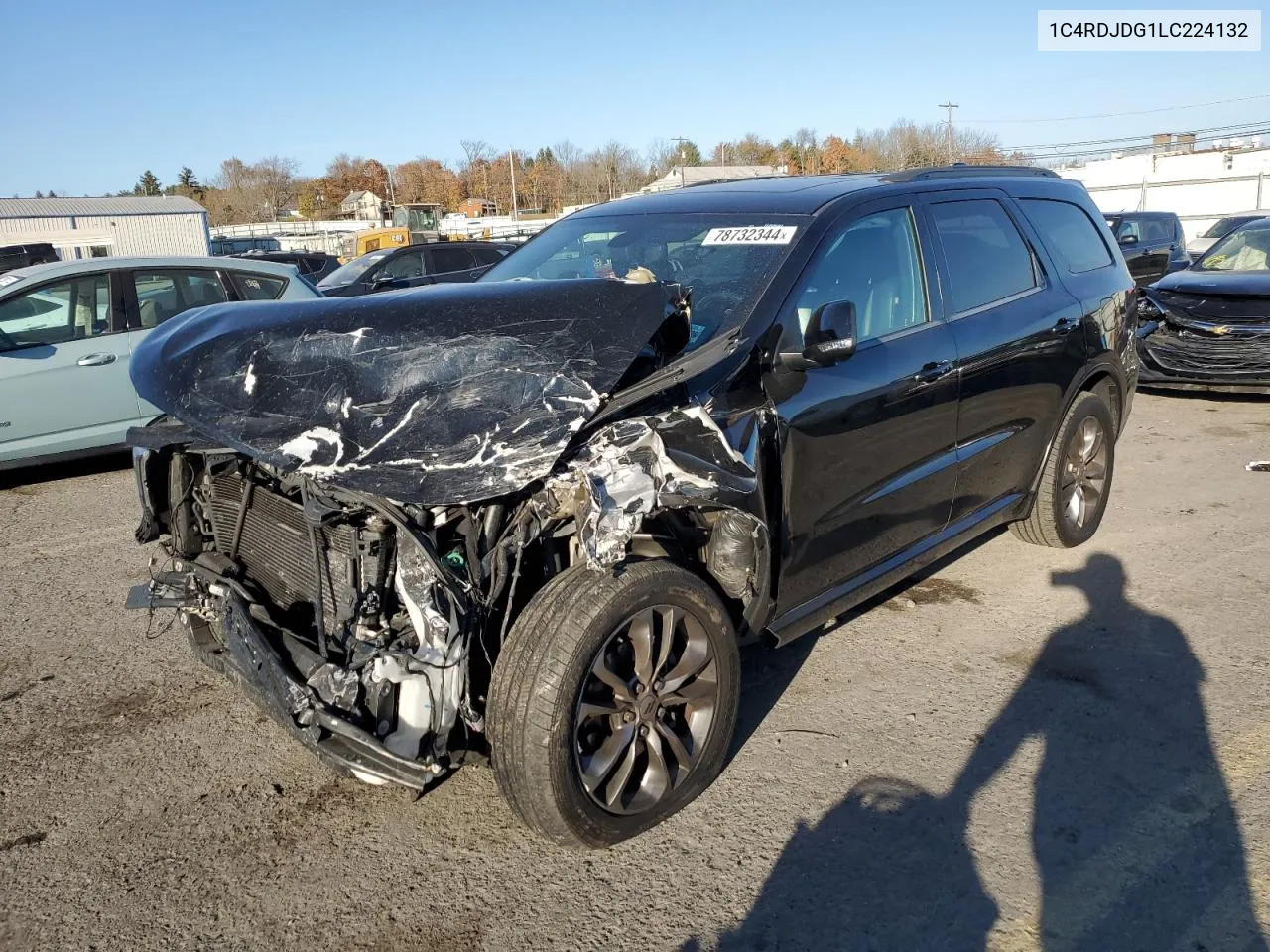 2020 Dodge Durango Gt VIN: 1C4RDJDG1LC224132 Lot: 78732344