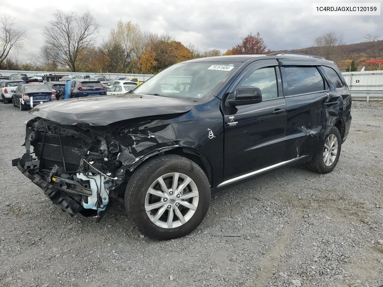 2020 Dodge Durango Sxt VIN: 1C4RDJAGXLC120159 Lot: 79761604