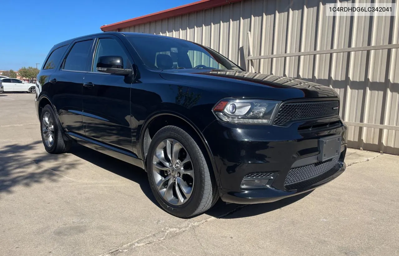 2020 Dodge Durango Gt VIN: 1C4RDHDG6LC342041 Lot: 80915454