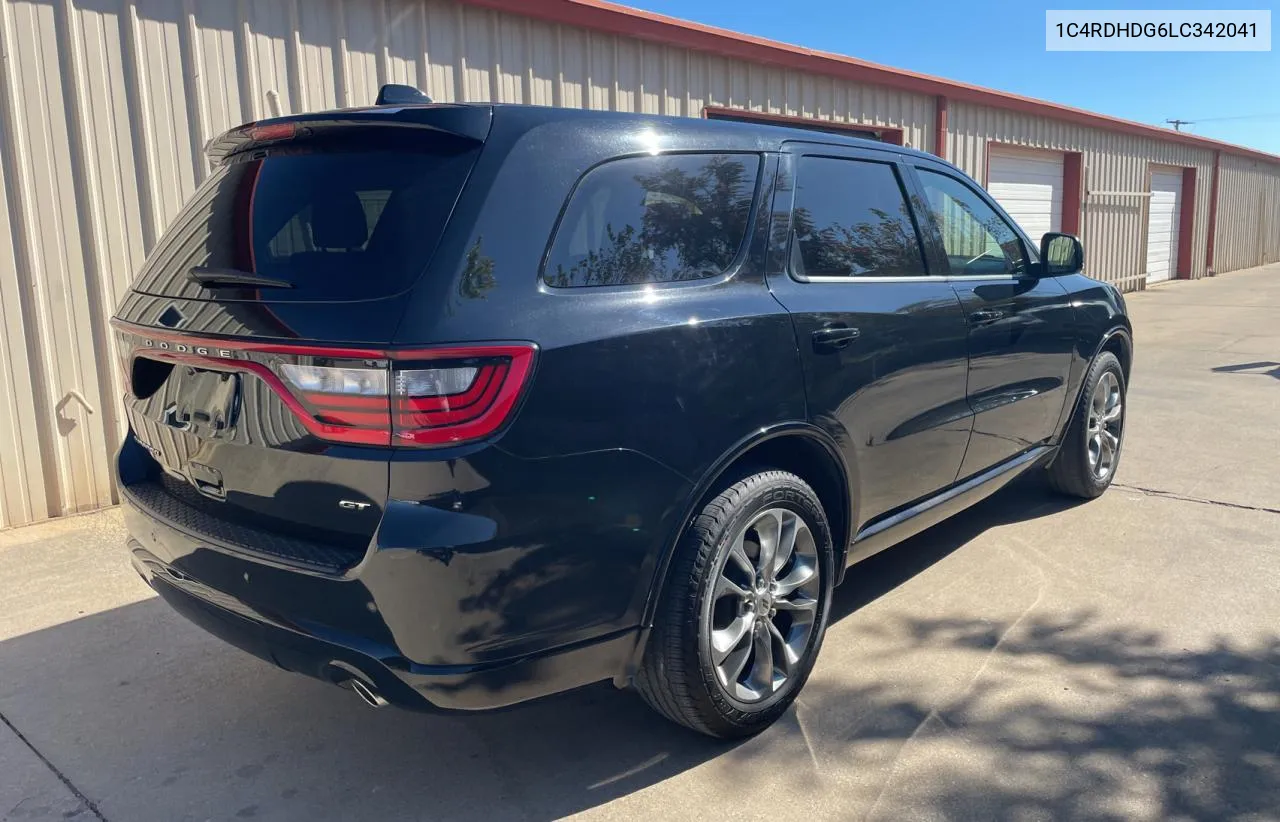 2020 Dodge Durango Gt VIN: 1C4RDHDG6LC342041 Lot: 80915454