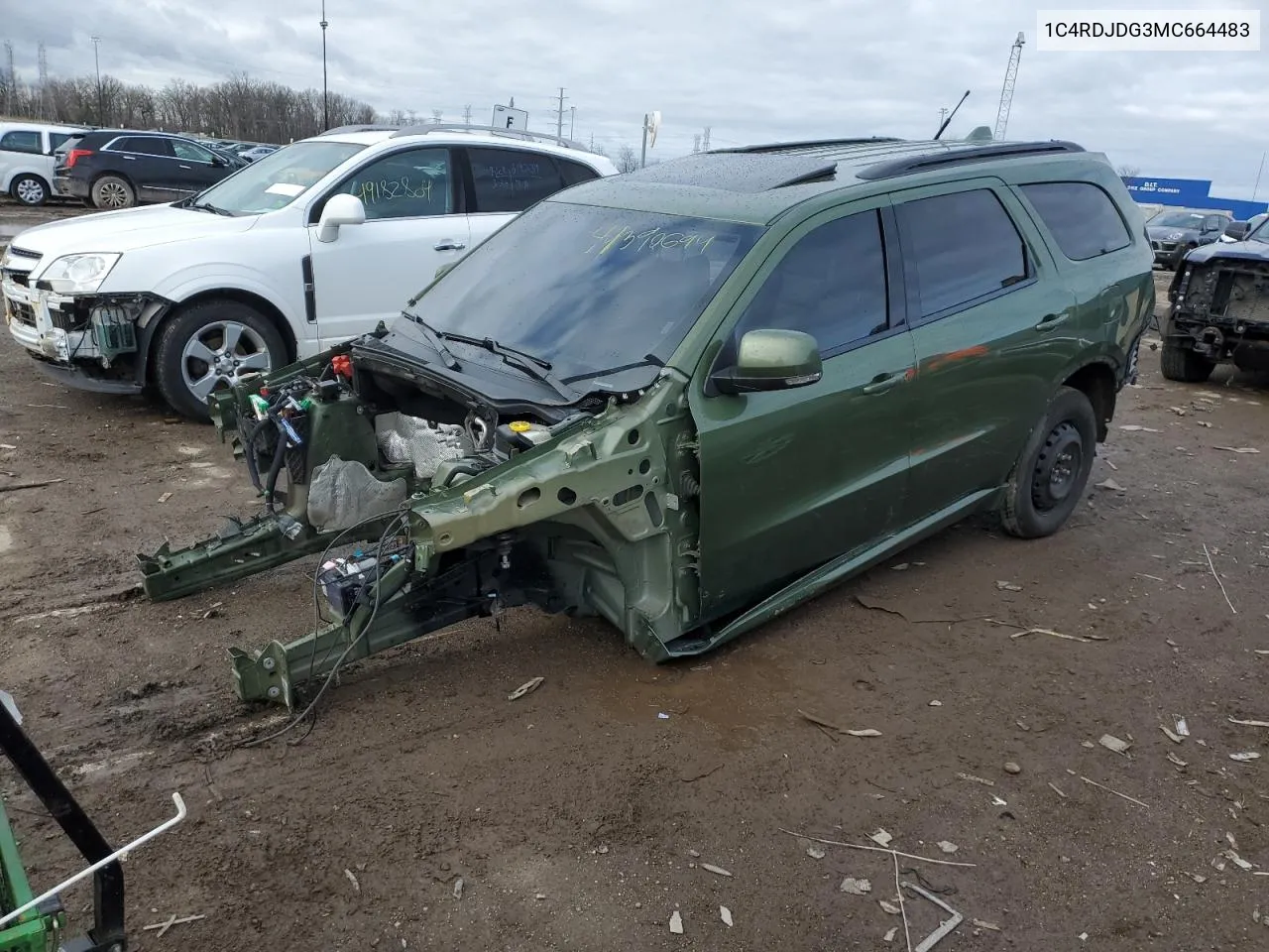 2021 Dodge Durango Gt VIN: 1C4RDJDG3MC664483 Lot: 49390694