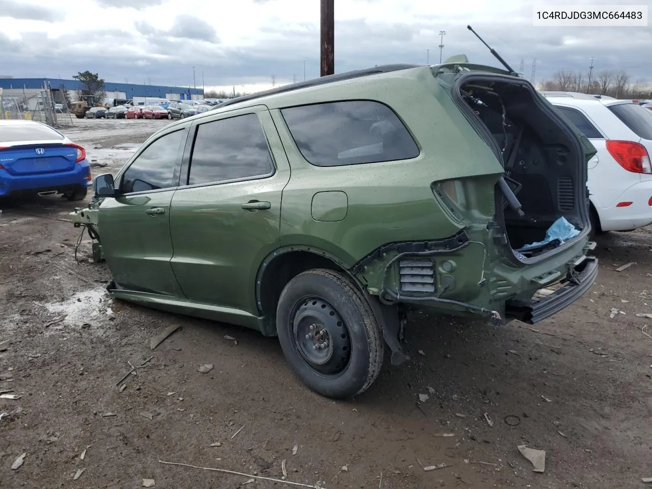 2021 Dodge Durango Gt VIN: 1C4RDJDG3MC664483 Lot: 49390694