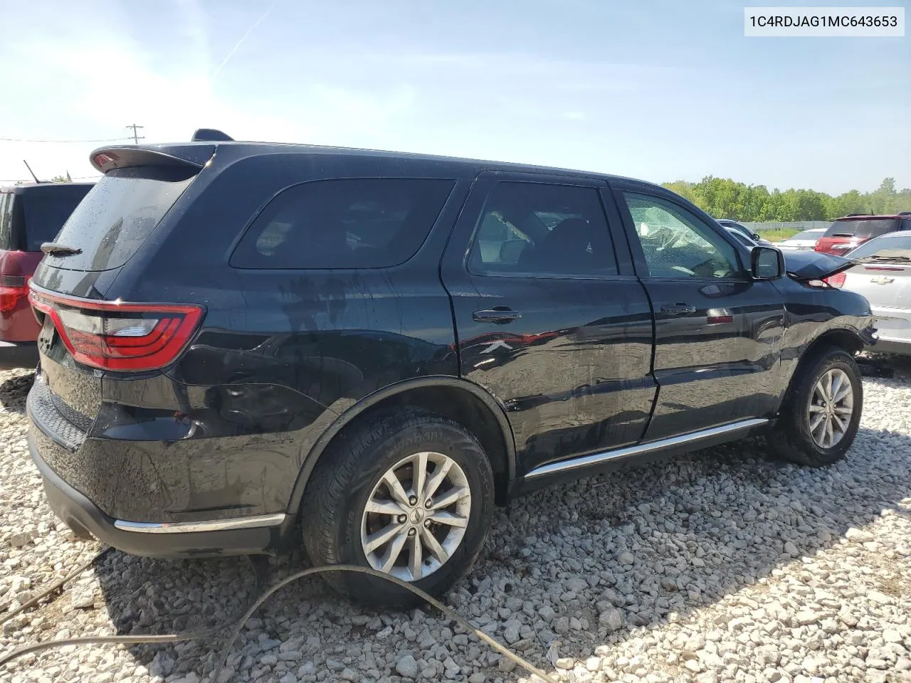 2021 Dodge Durango Sxt VIN: 1C4RDJAG1MC643653 Lot: 57012514