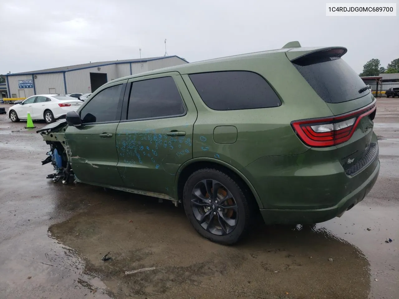 1C4RDJDG0MC689700 2021 Dodge Durango Gt