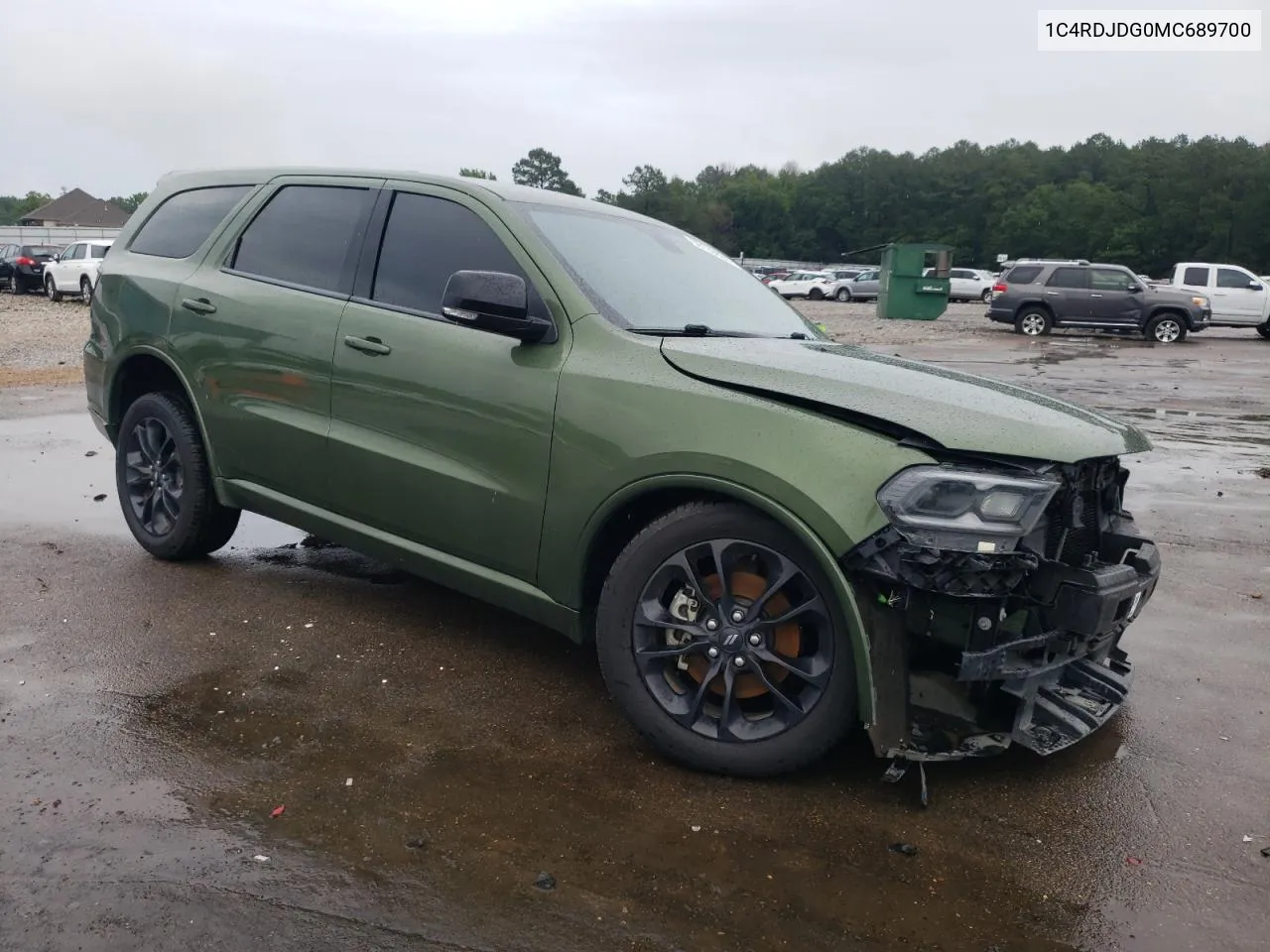 2021 Dodge Durango Gt VIN: 1C4RDJDG0MC689700 Lot: 59139884