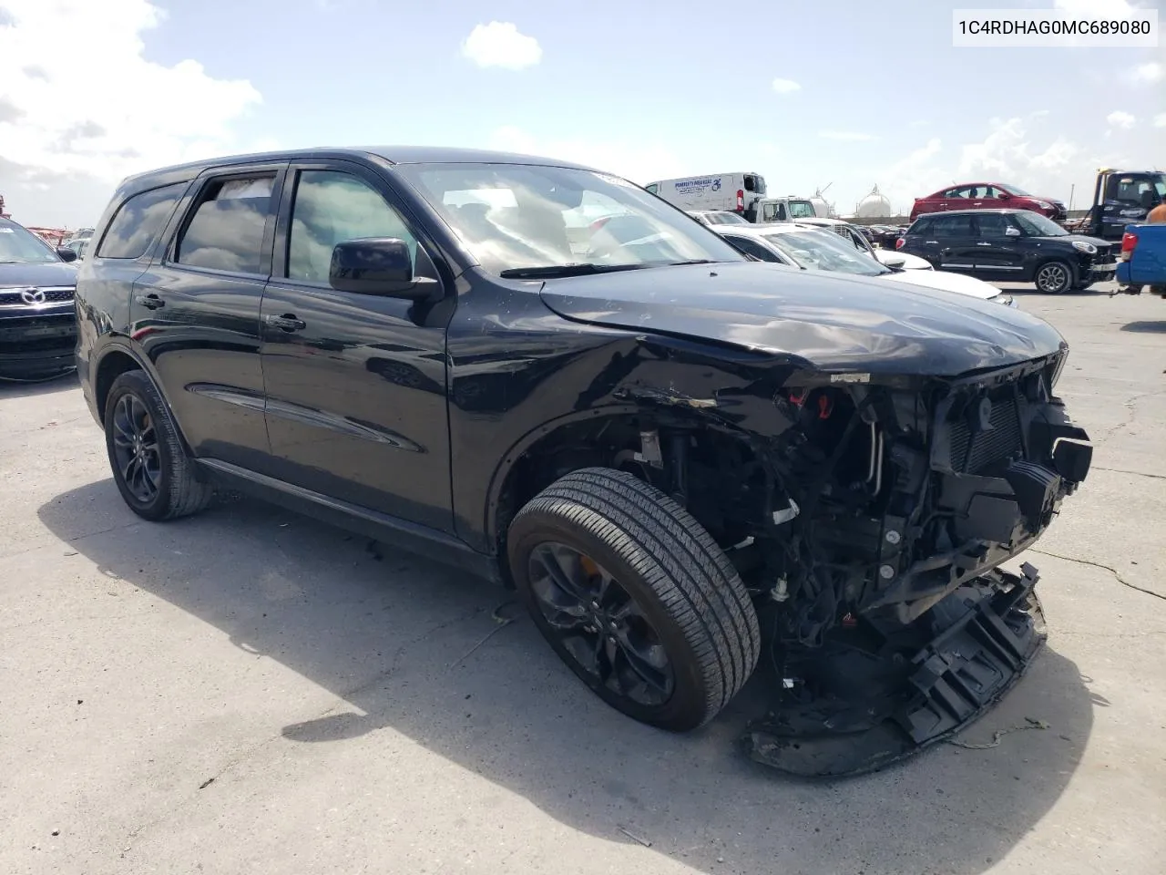 2021 Dodge Durango Sxt VIN: 1C4RDHAG0MC689080 Lot: 59515554