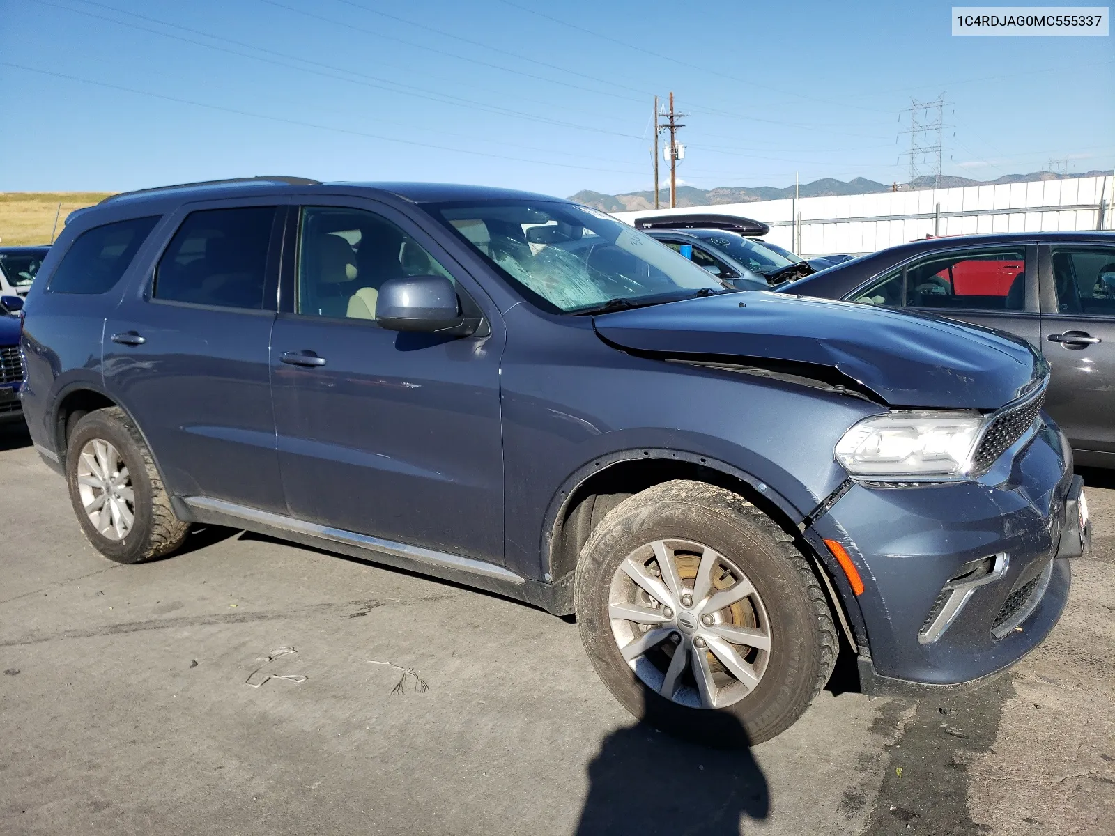 2021 Dodge Durango Sxt VIN: 1C4RDJAG0MC555337 Lot: 67397174