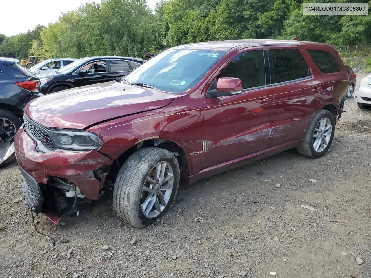 2021 Dodge Durango Gt VIN: 1C4RDJDG1MC805809 Lot: 68311814