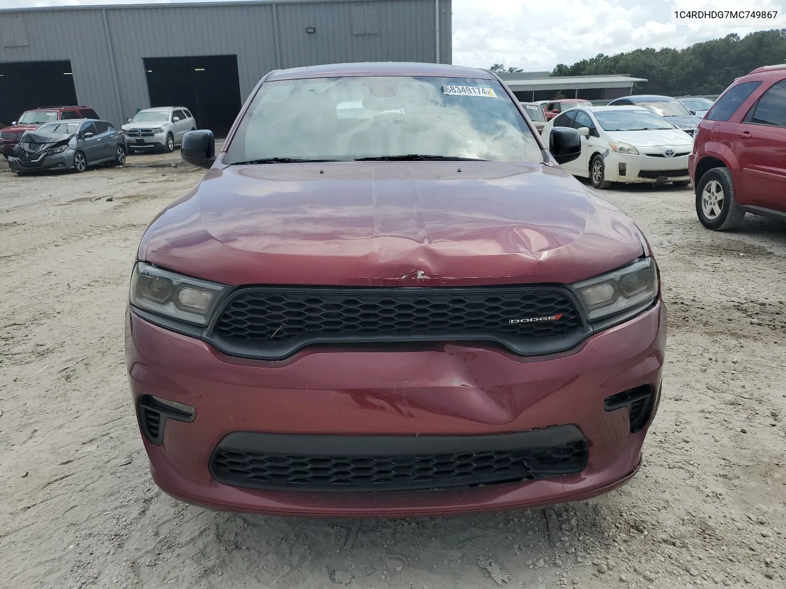 2021 Dodge Durango Gt VIN: 1C4RDHDG7MC749867 Lot: 68349174