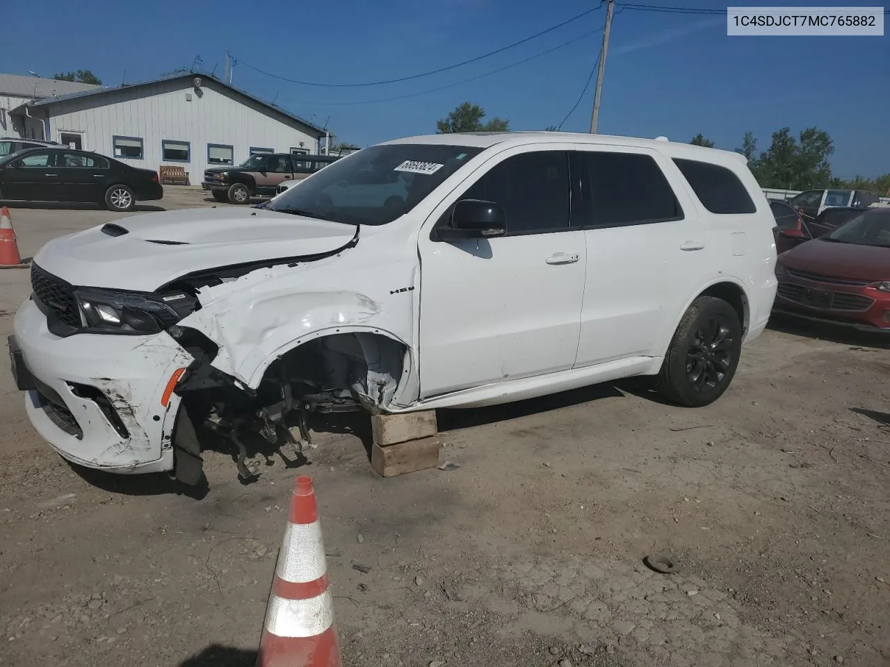 2021 Dodge Durango R/T VIN: 1C4SDJCT7MC765882 Lot: 68693624