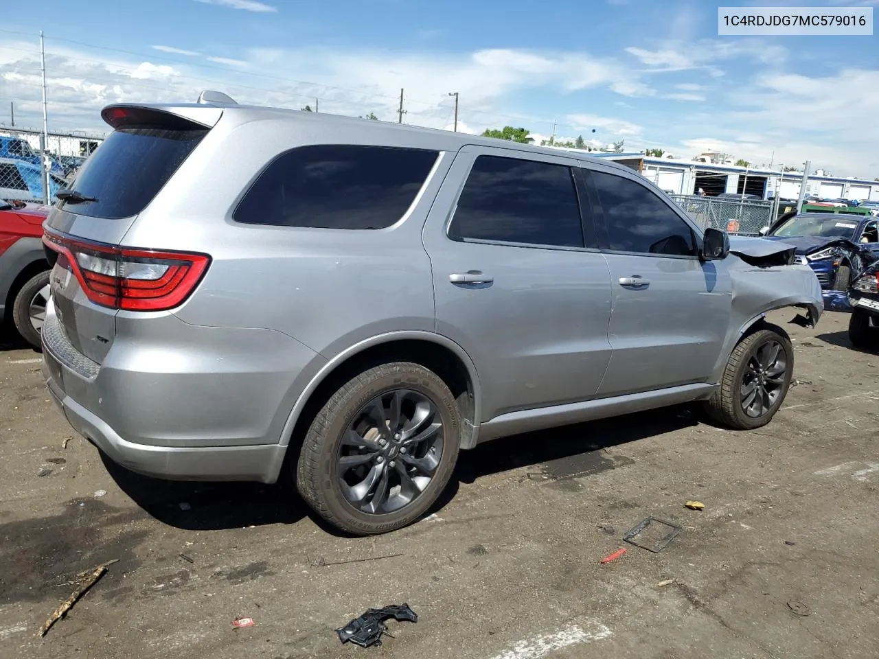 2021 Dodge Durango Gt VIN: 1C4RDJDG7MC579016 Lot: 68765234