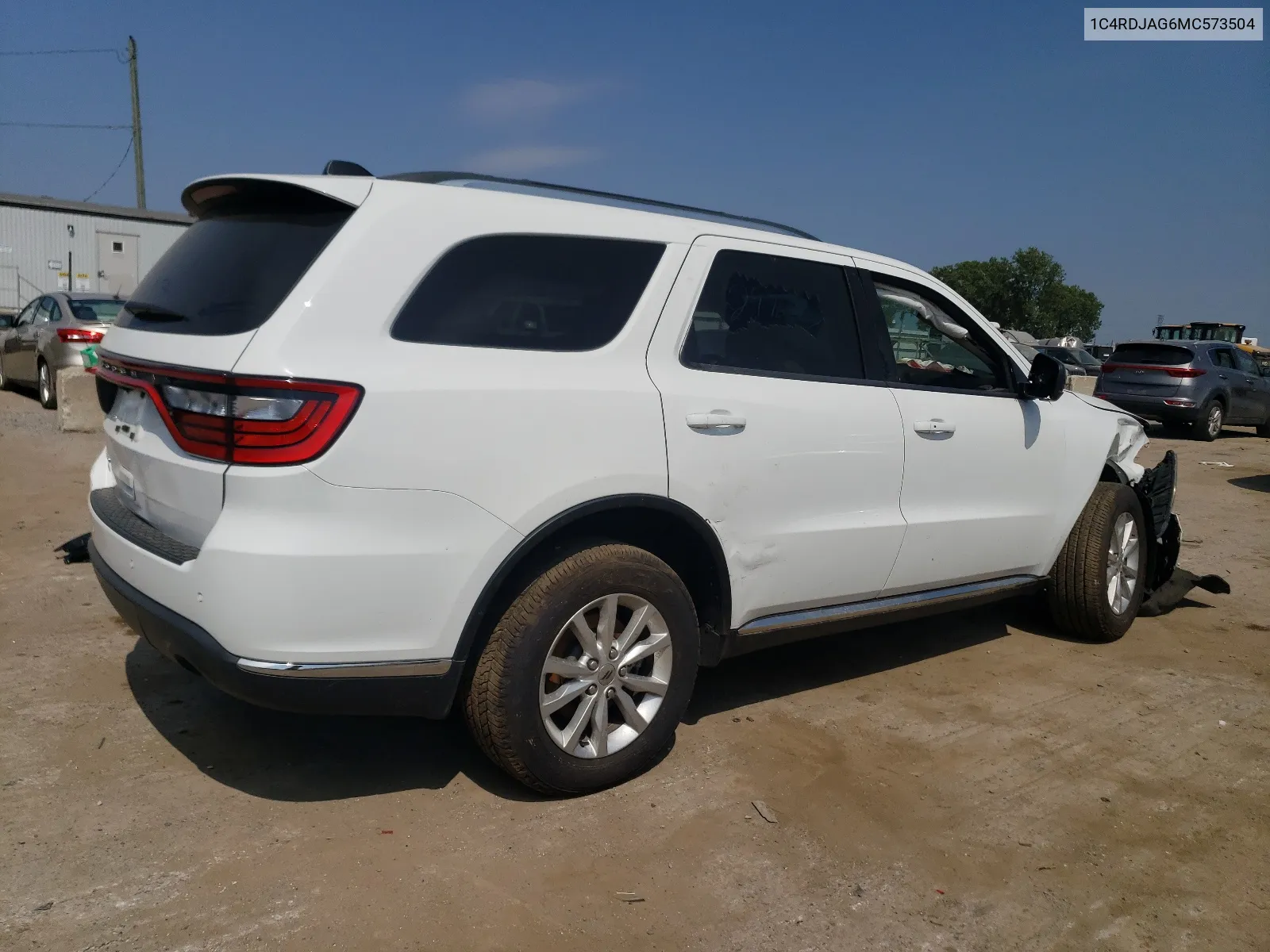 2021 Dodge Durango Sxt VIN: 1C4RDJAG6MC573504 Lot: 69078504