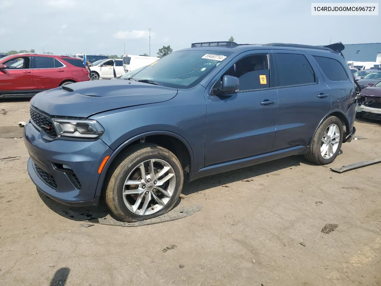 2021 Dodge Durango Gt VIN: 1C4RDJDG0MC696727 Lot: 69460714