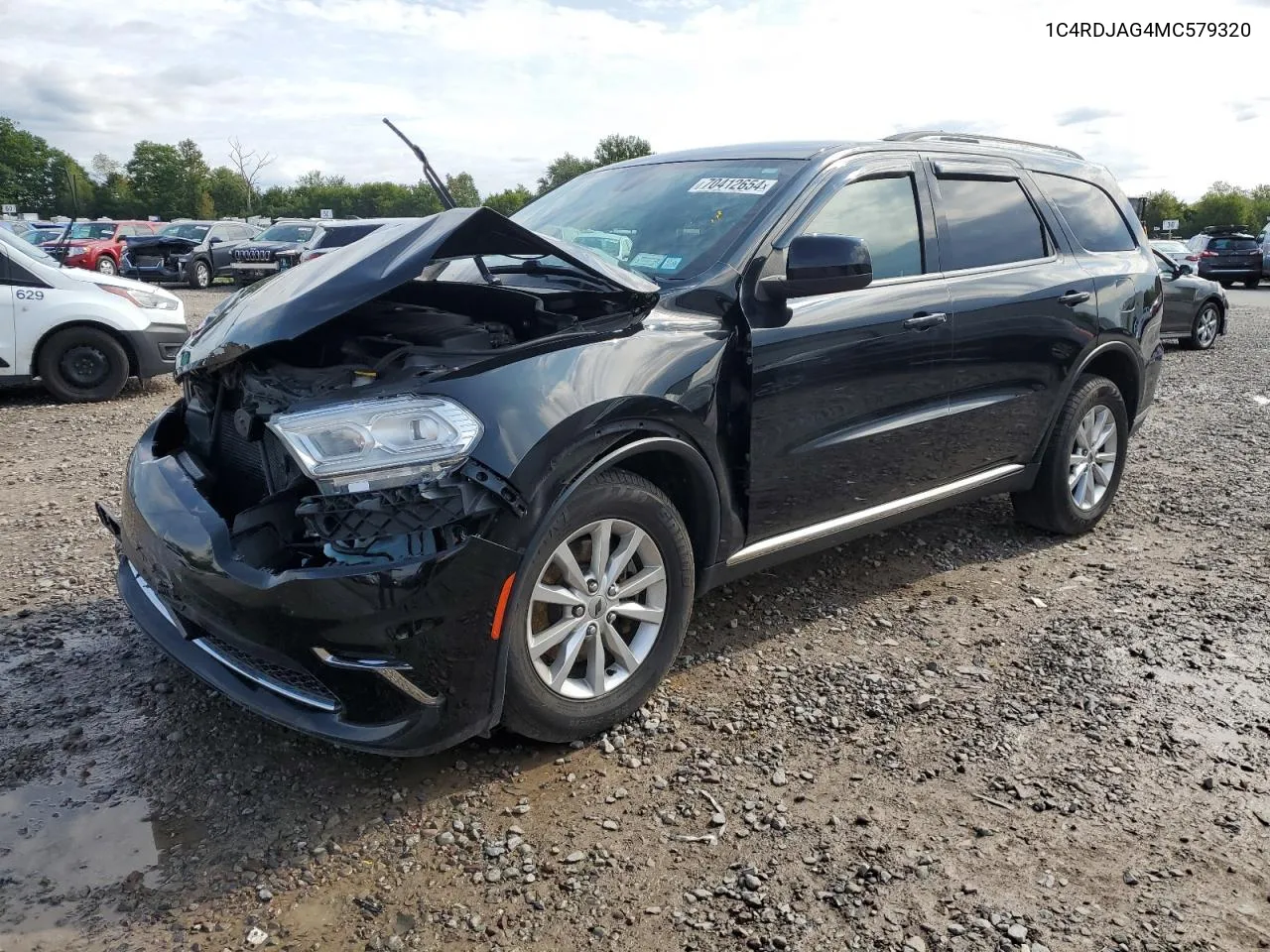 2021 Dodge Durango Sxt VIN: 1C4RDJAG4MC579320 Lot: 70412654