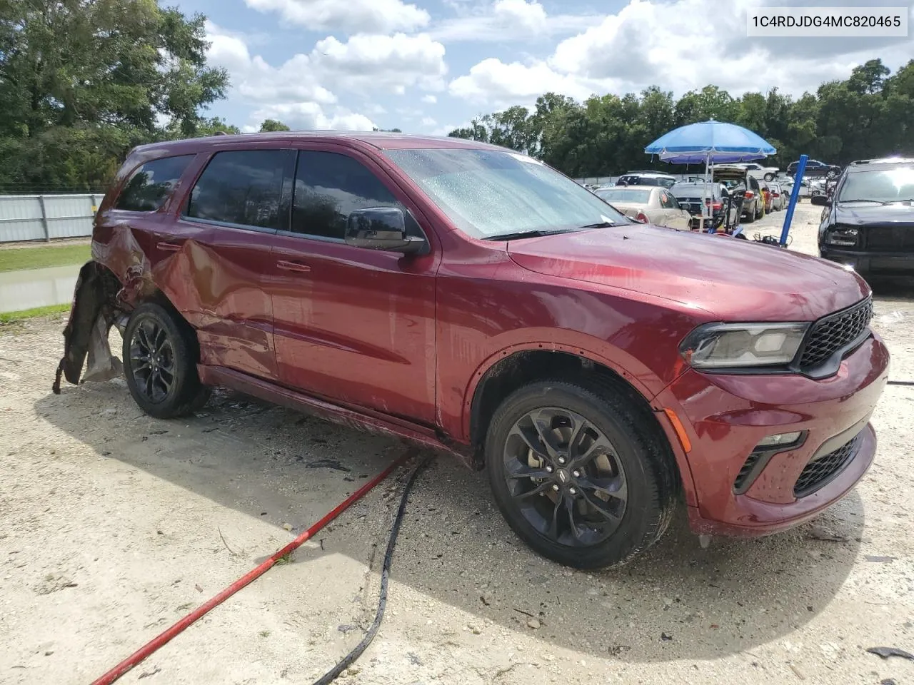 2021 Dodge Durango Gt VIN: 1C4RDJDG4MC820465 Lot: 70463874