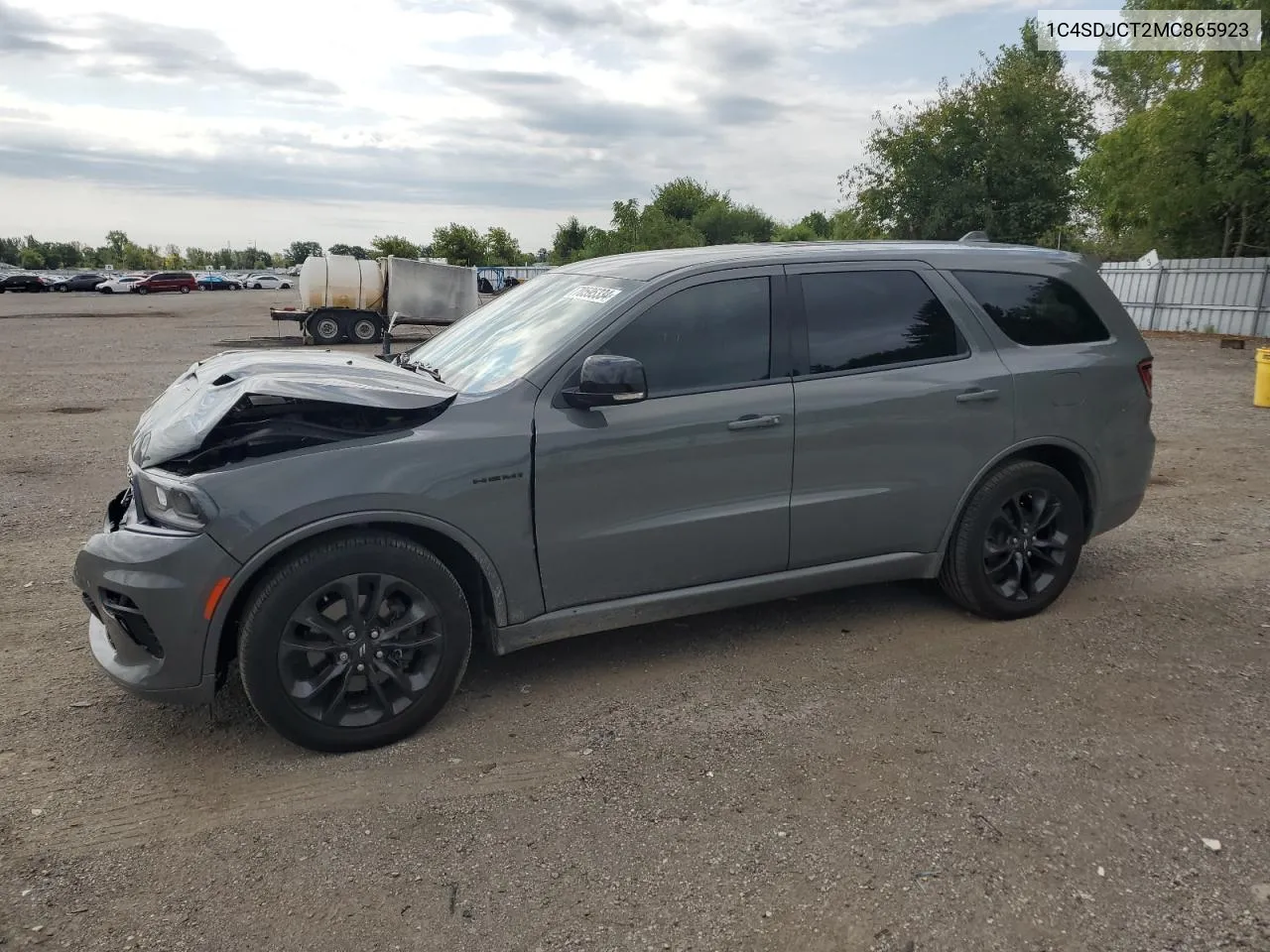 2021 Dodge Durango R/T VIN: 1C4SDJCT2MC865923 Lot: 70595334