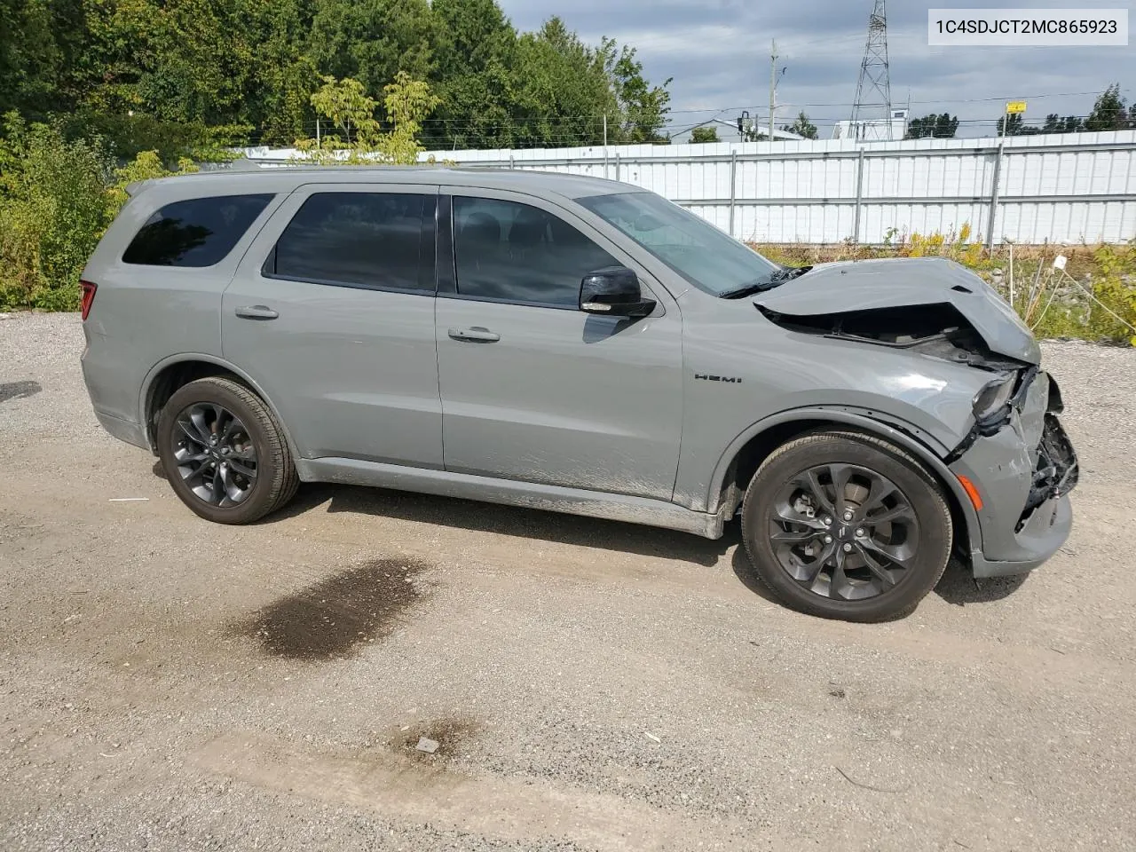 2021 Dodge Durango R/T VIN: 1C4SDJCT2MC865923 Lot: 70595334