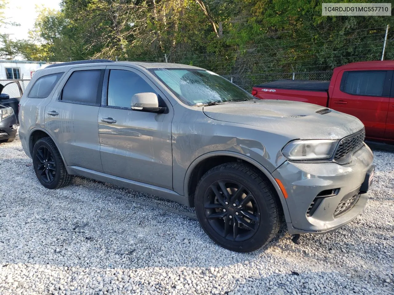 2021 Dodge Durango Gt VIN: 1C4RDJDG1MC557710 Lot: 71010284