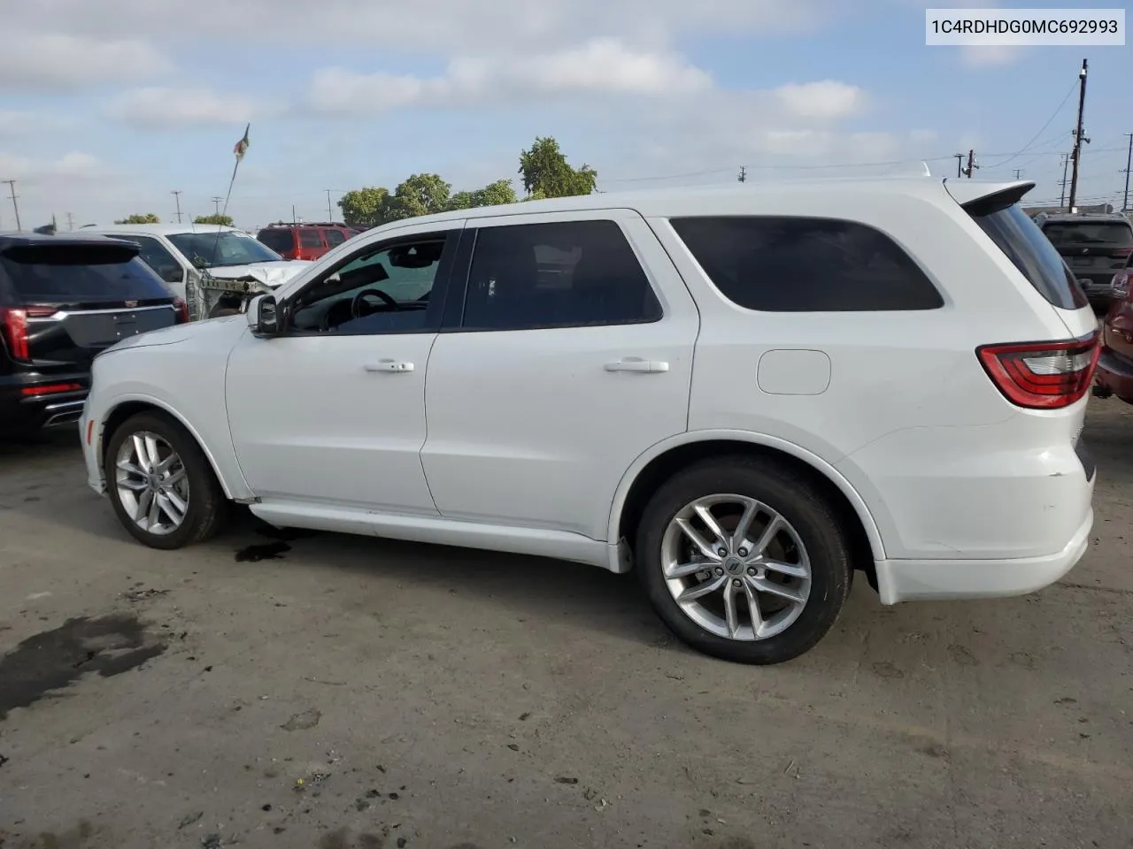 2021 Dodge Durango Gt VIN: 1C4RDHDG0MC692993 Lot: 71243854