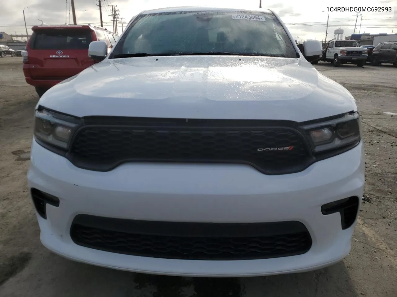 2021 Dodge Durango Gt VIN: 1C4RDHDG0MC692993 Lot: 71243854