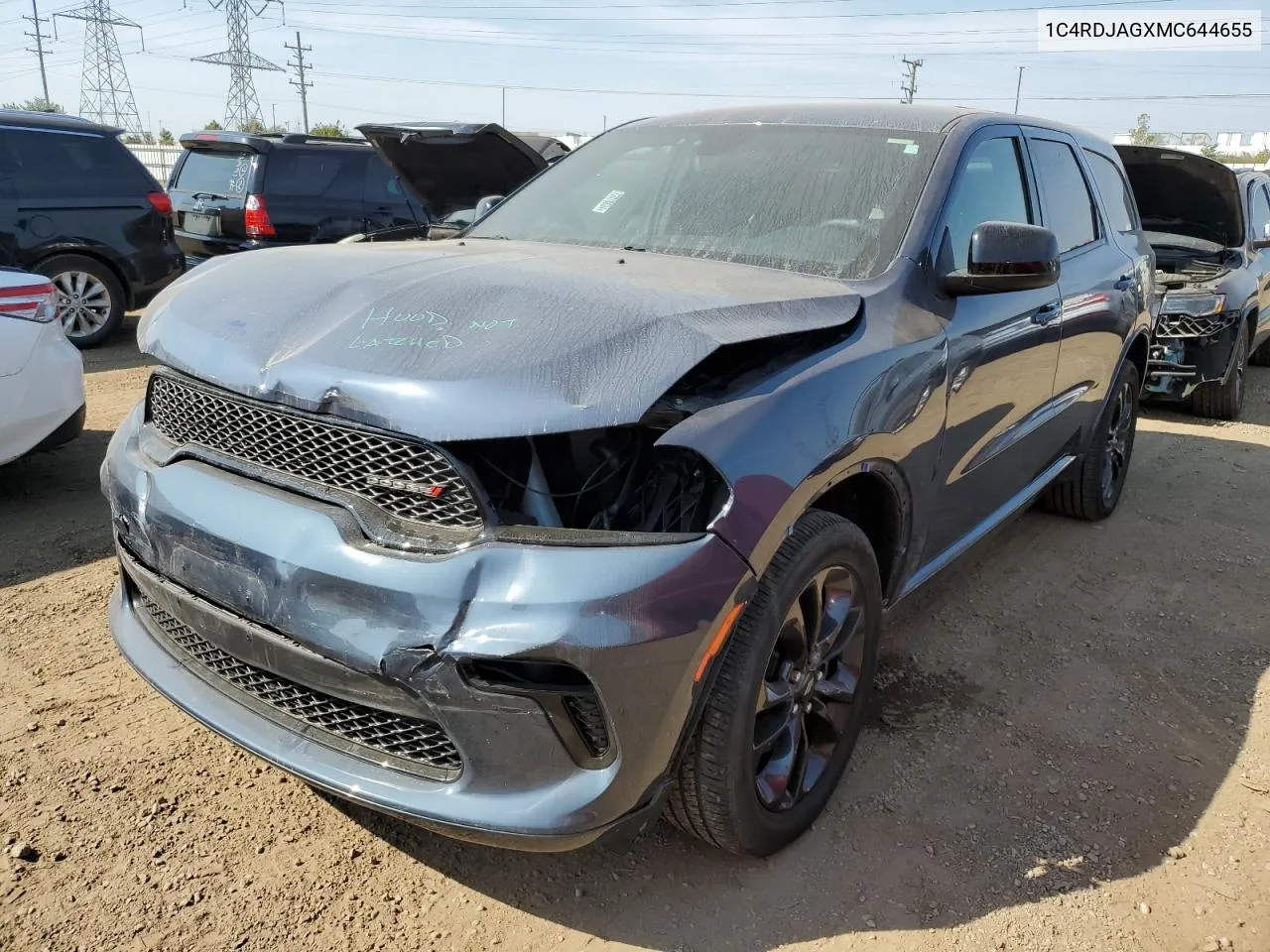 1C4RDJAGXMC644655 2021 Dodge Durango Sxt