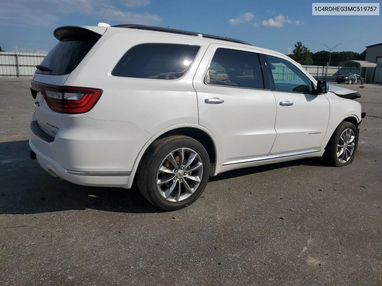 2021 Dodge Durango Citadel VIN: 1C4RDHEG3MC519757 Lot: 71762664