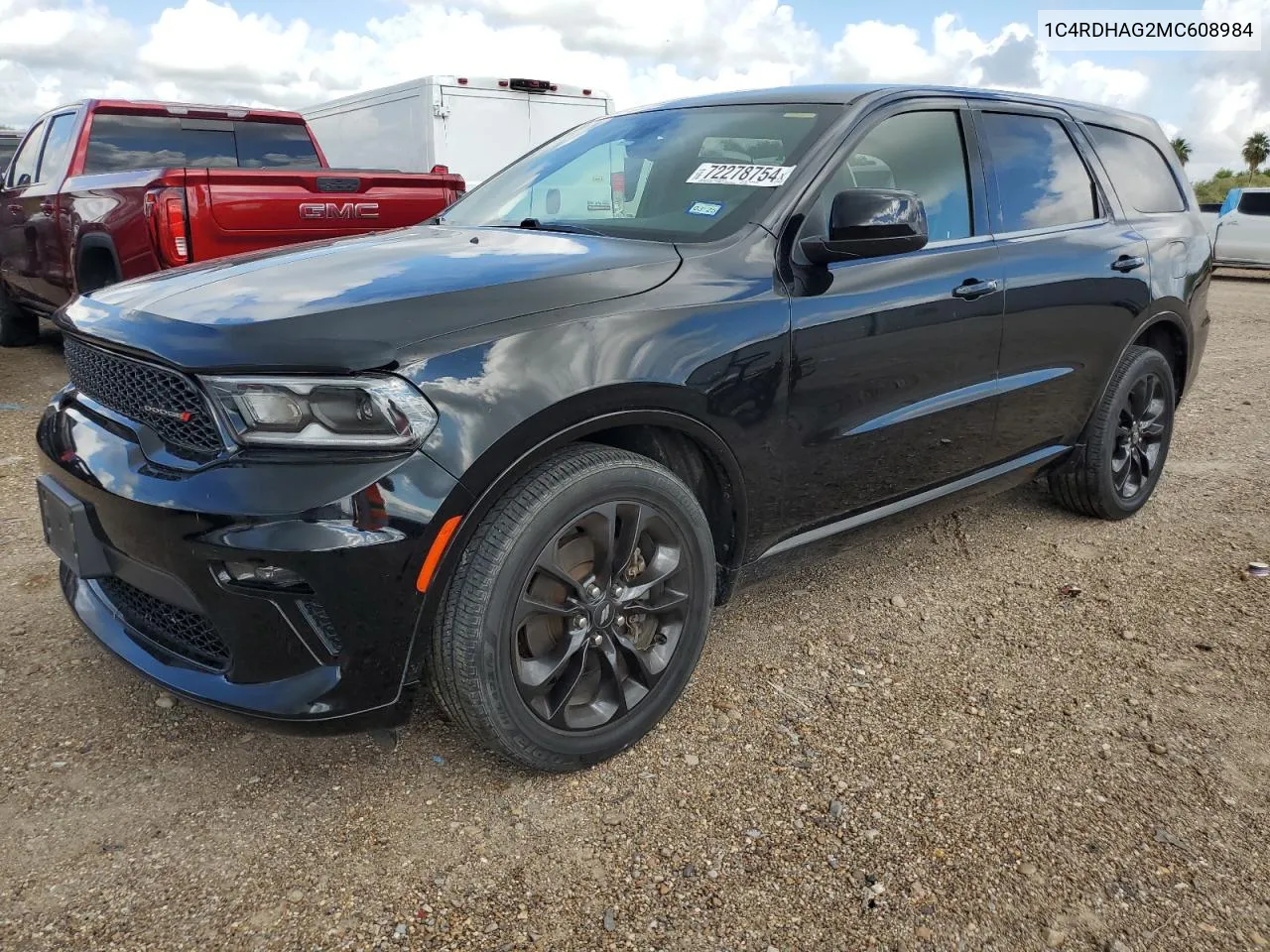 2021 Dodge Durango Sxt VIN: 1C4RDHAG2MC608984 Lot: 72278754