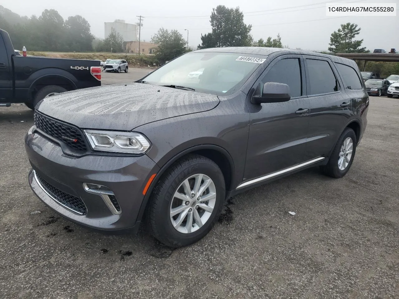 2021 Dodge Durango Sxt VIN: 1C4RDHAG7MC555280 Lot: 72373854