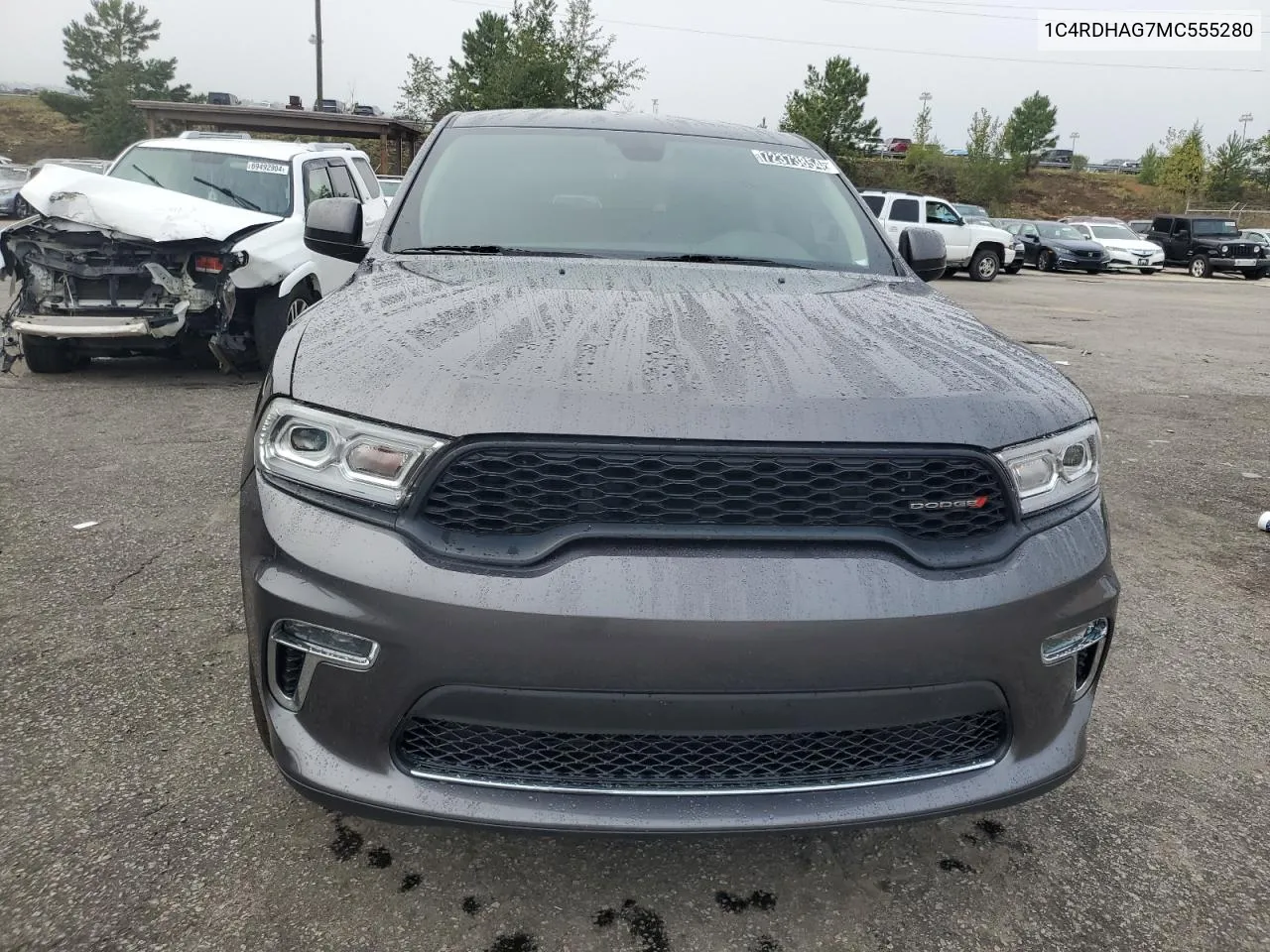 2021 Dodge Durango Sxt VIN: 1C4RDHAG7MC555280 Lot: 72373854