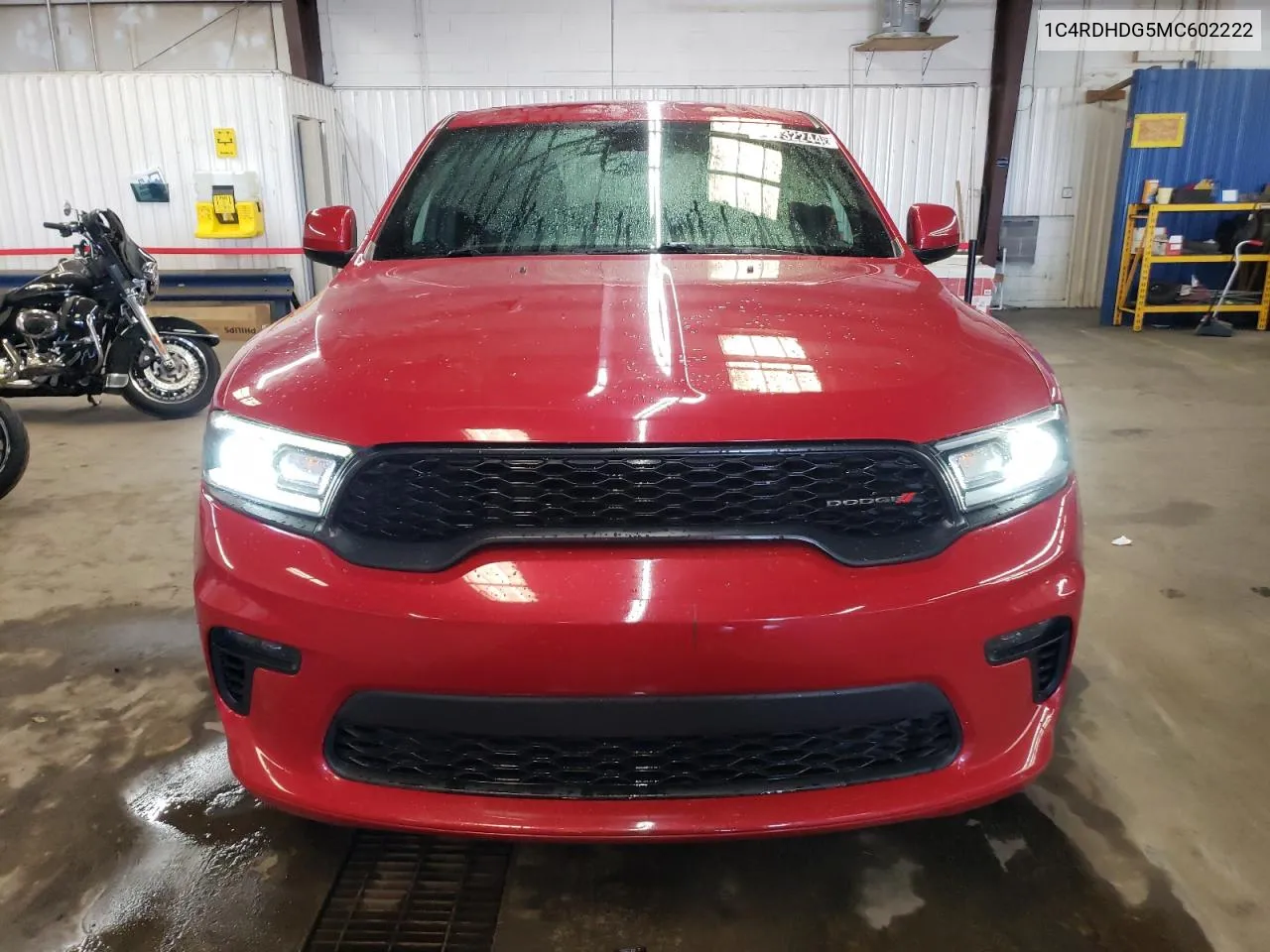 2021 Dodge Durango Gt VIN: 1C4RDHDG5MC602222 Lot: 72732244