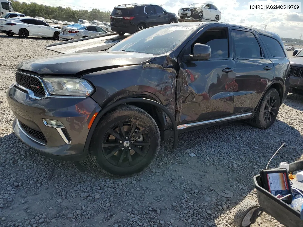 2021 Dodge Durango Sxt VIN: 1C4RDHAG2MC519769 Lot: 73169294