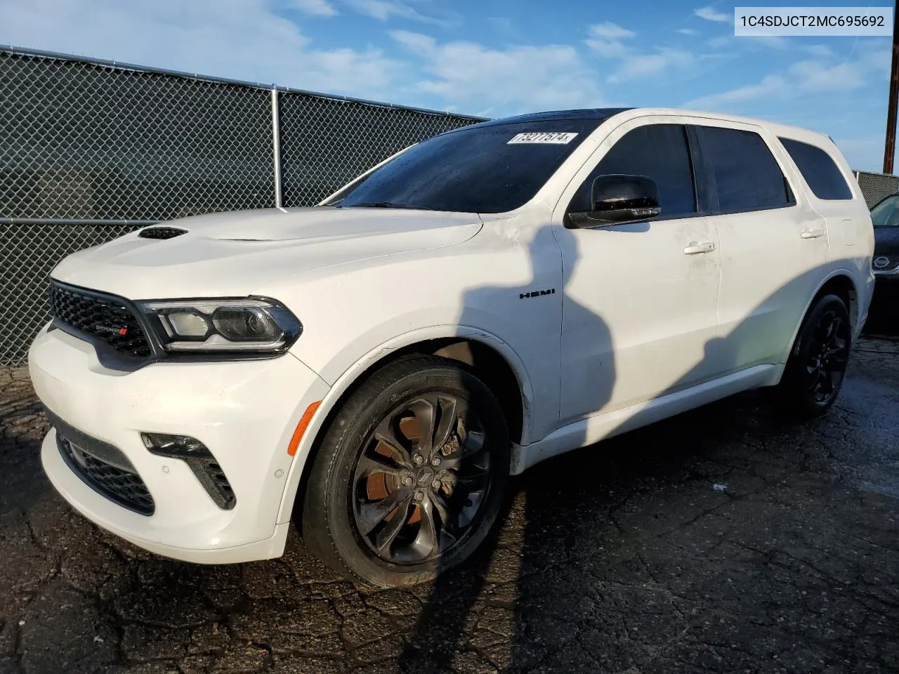 2021 Dodge Durango R/T VIN: 1C4SDJCT2MC695692 Lot: 73277574