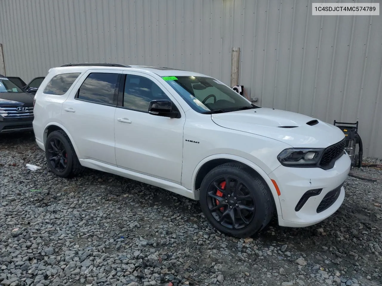 2021 Dodge Durango R/T VIN: 1C4SDJCT4MC574789 Lot: 73383144