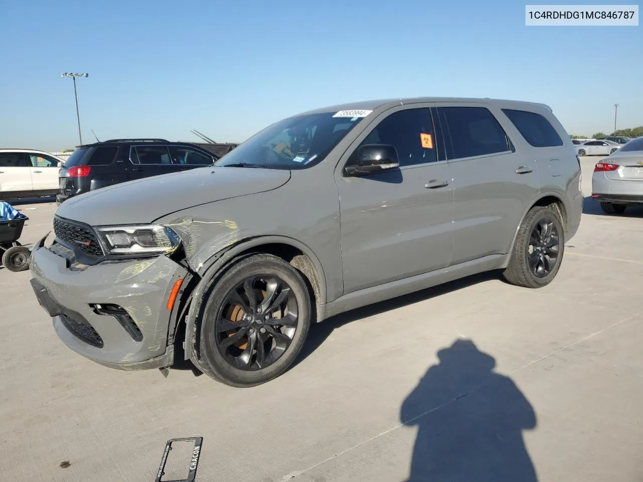 1C4RDHDG1MC846787 2021 Dodge Durango Gt