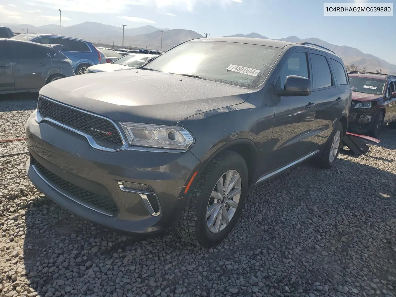 1C4RDHAG2MC639880 2021 Dodge Durango Sxt