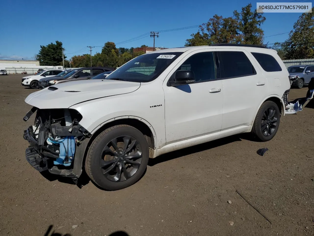 2021 Dodge Durango R/T VIN: 1C4SDJCT7MC579081 Lot: 74764624