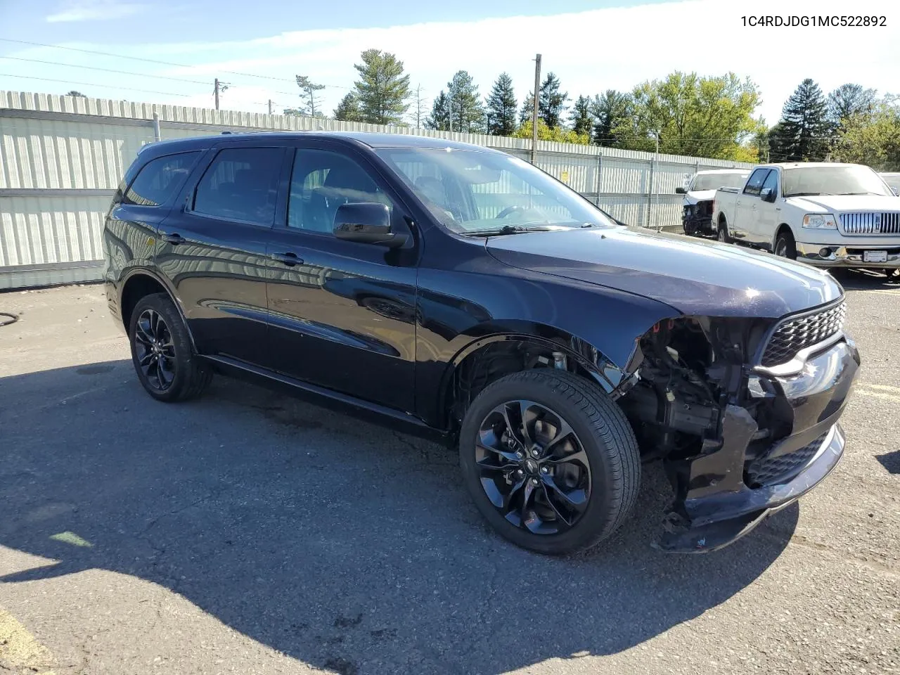 2021 Dodge Durango Gt VIN: 1C4RDJDG1MC522892 Lot: 75426594