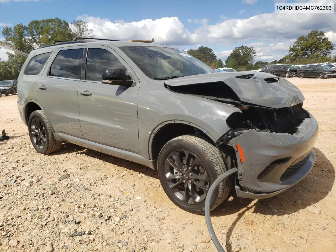 2021 Dodge Durango Gt VIN: 1C4RDHDG4MC762303 Lot: 76279624