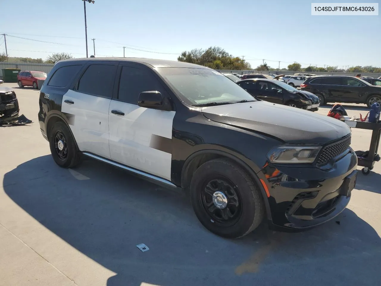 2021 Dodge Durango Pursuit VIN: 1C4SDJFT8MC643026 Lot: 76515934