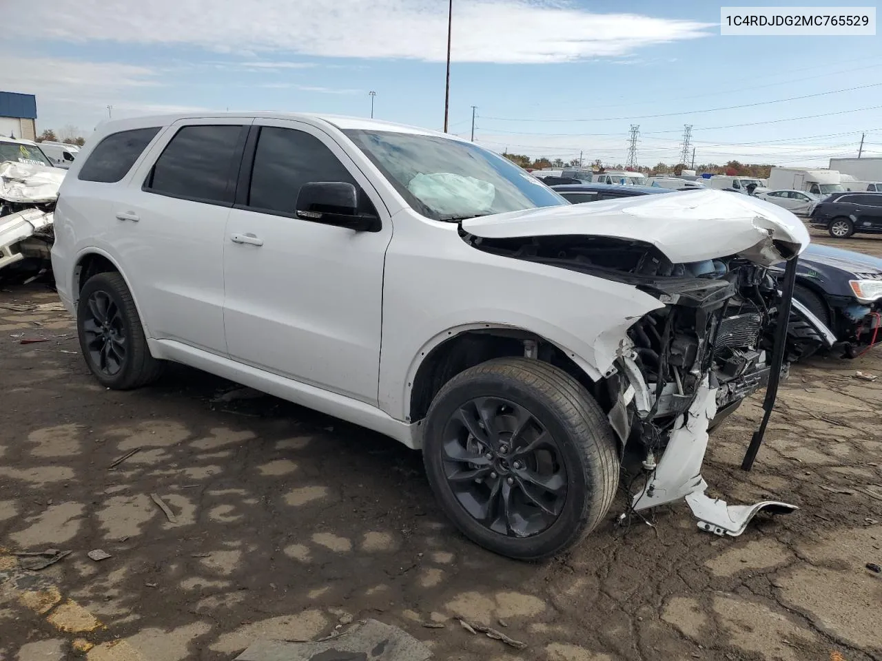 2021 Dodge Durango Gt VIN: 1C4RDJDG2MC765529 Lot: 76948114