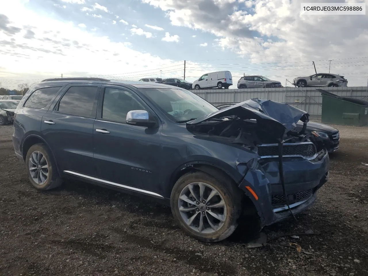 2021 Dodge Durango Citadel VIN: 1C4RDJEG3MC598886 Lot: 77430424