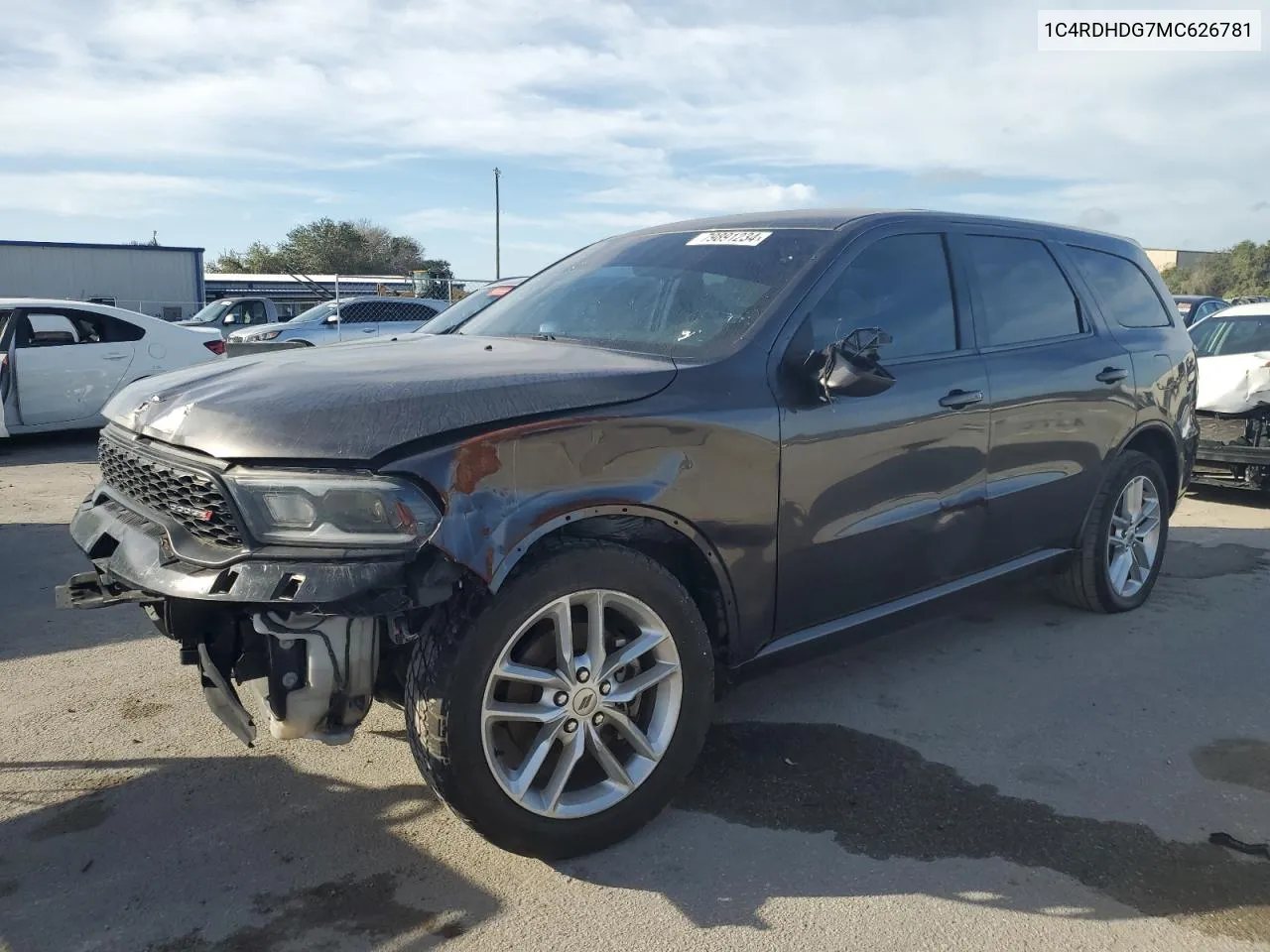 2021 Dodge Durango Gt VIN: 1C4RDHDG7MC626781 Lot: 79891234