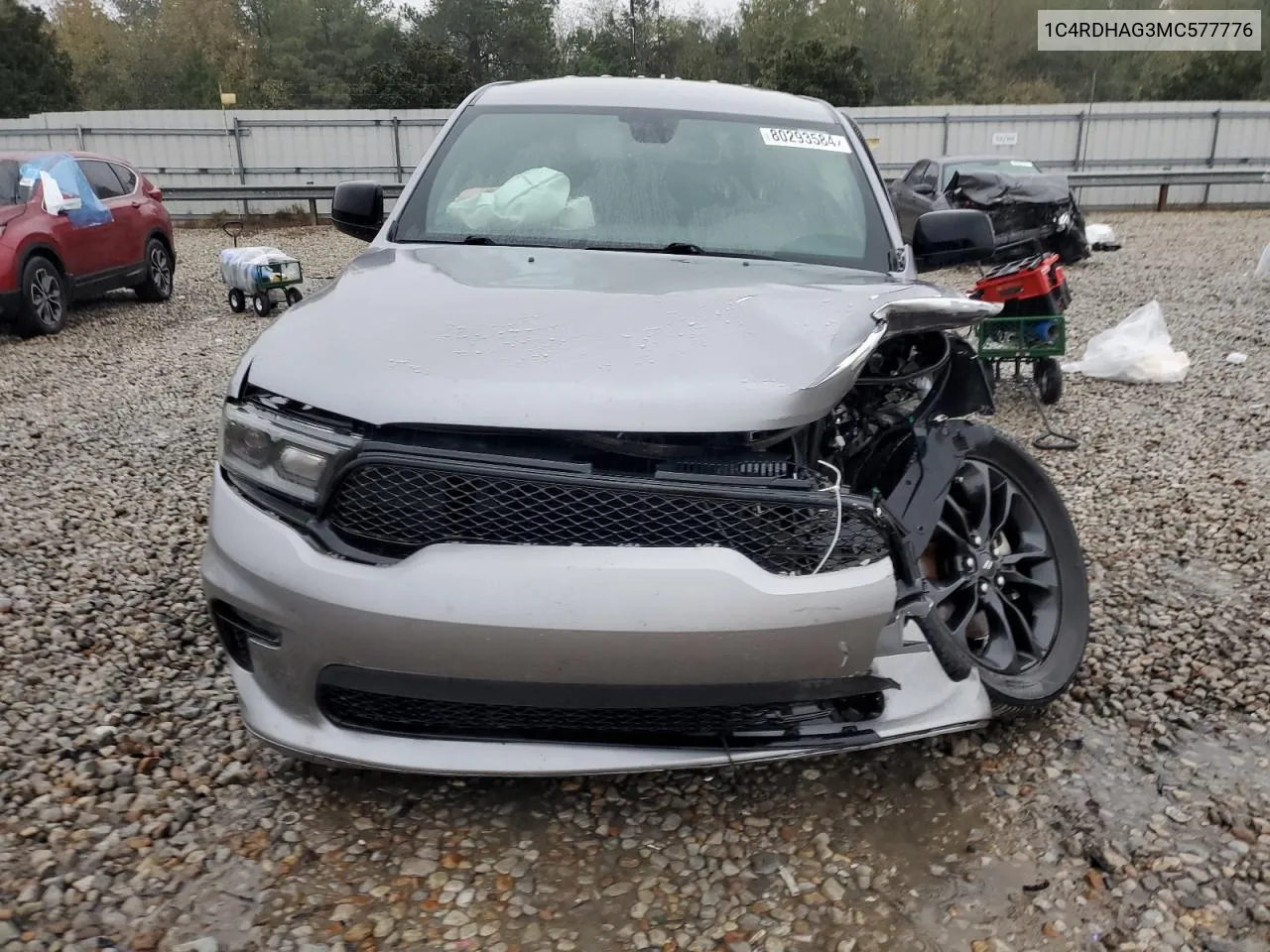 2021 Dodge Durango Sxt VIN: 1C4RDHAG3MC577776 Lot: 80293584