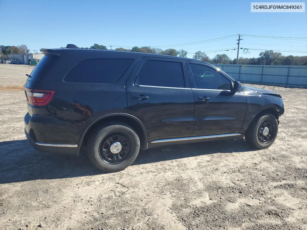 2021 Dodge Durango Pursuit VIN: 1C4RDJFG9MC849361 Lot: 80340074