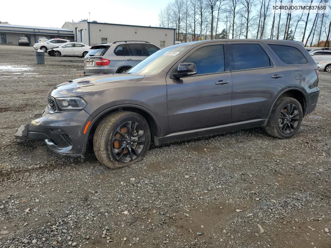 2021 Dodge Durango Gt VIN: 1C4RDJDG7MC837650 Lot: 80997554